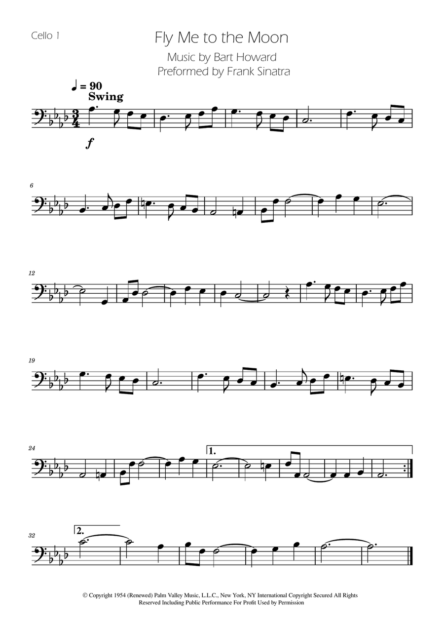 Fly Me To The Moon (In Other Words) String Duet scores gallery preview page 2