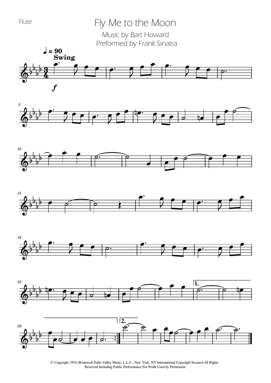 Fly Me To The Moon (In Other Words) Woodwind Duet scores gallery preview page 2