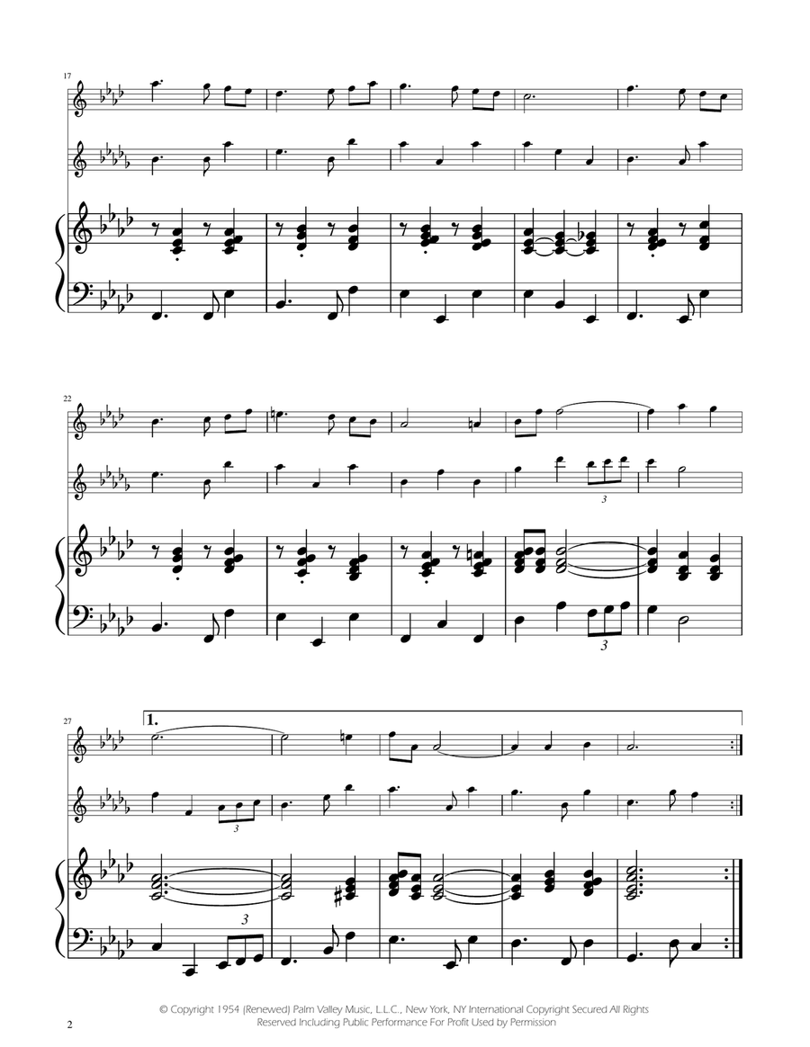 Fly Me To The Moon (In Other Words) Flute Duet scores gallery preview page 2