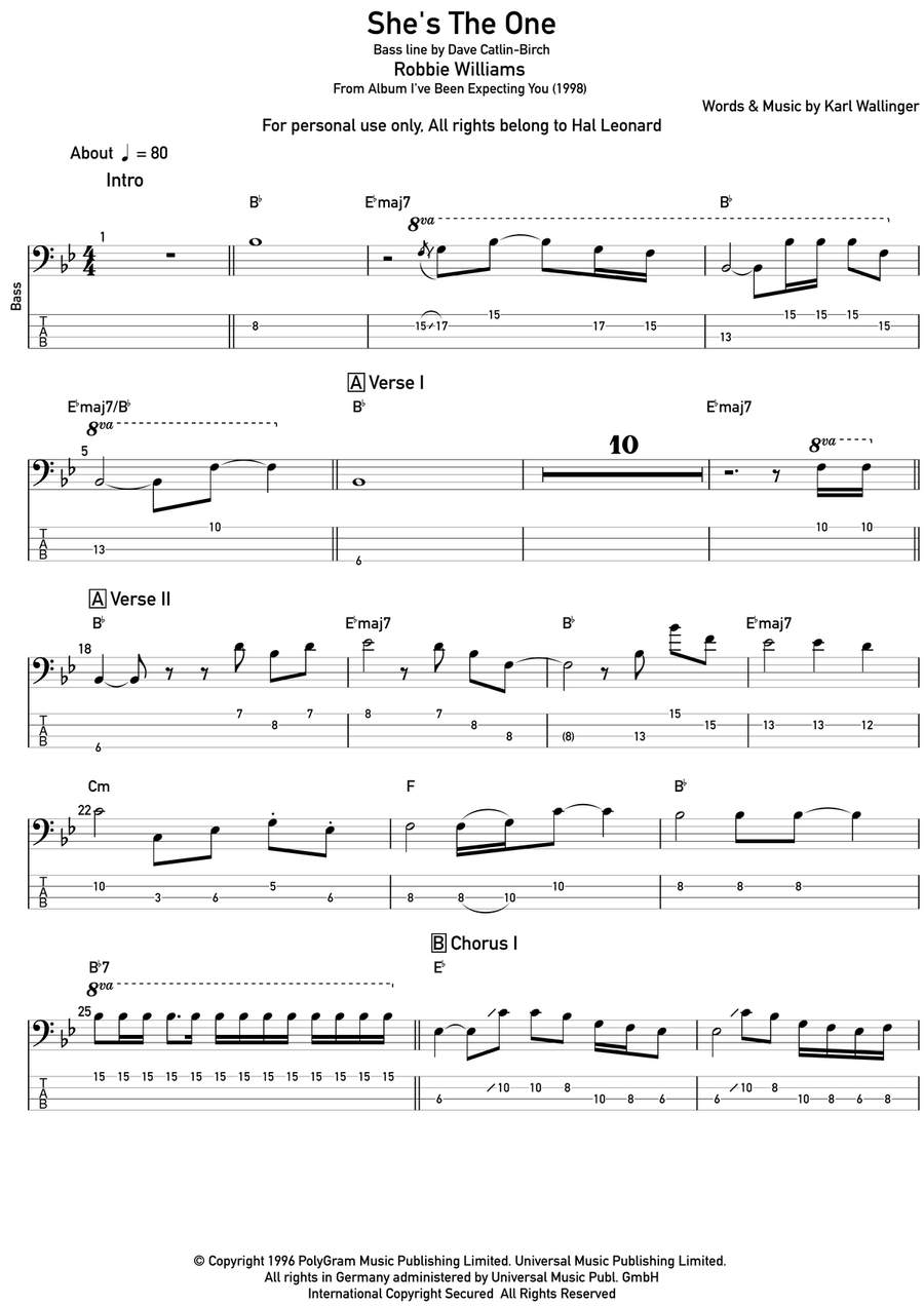 She's The One Acoustic Guitar scores gallery preview page 1