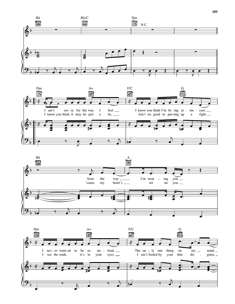 When The Lights Go Out When The Lights Go Out Piano, Vocal, Guitar scores gallery preview page 2