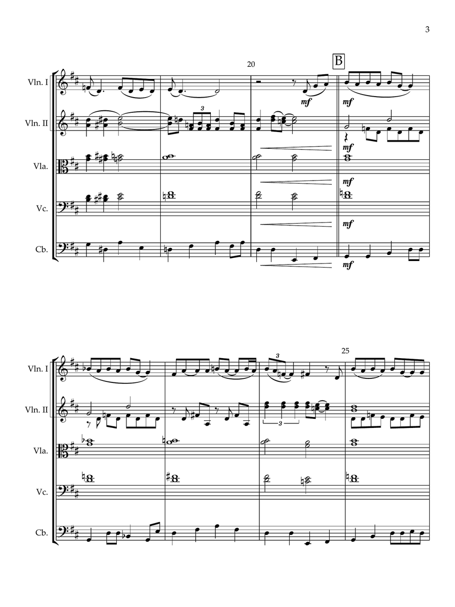 Medley: Walkin' After Midnight with Crazy, Back In Baby's Arms, I Fall To Pieces, and Sweet Dreams String Orchestra scores gallery preview page 3