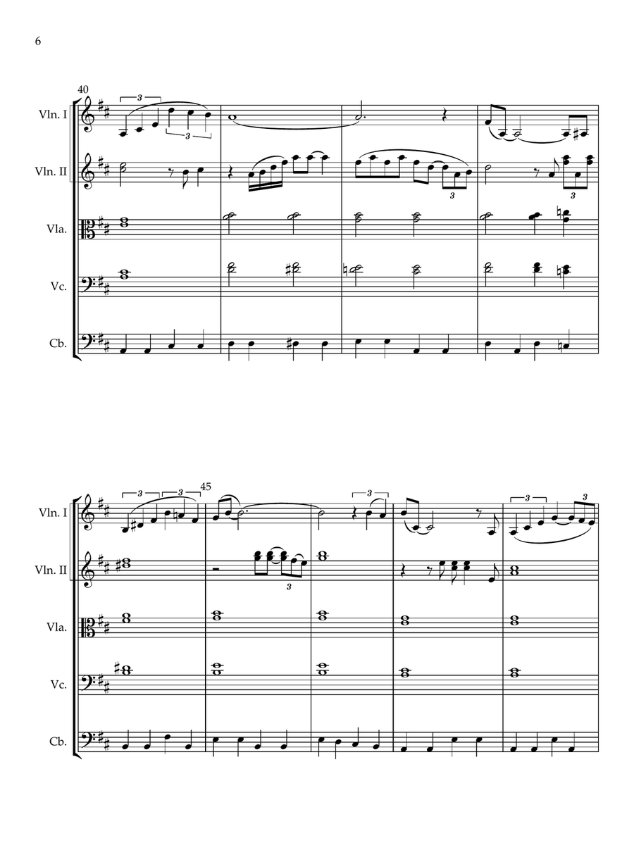 Medley: Walkin' After Midnight with Crazy, Back In Baby's Arms, I Fall To Pieces, and Sweet Dreams String Orchestra scores gallery preview page 6