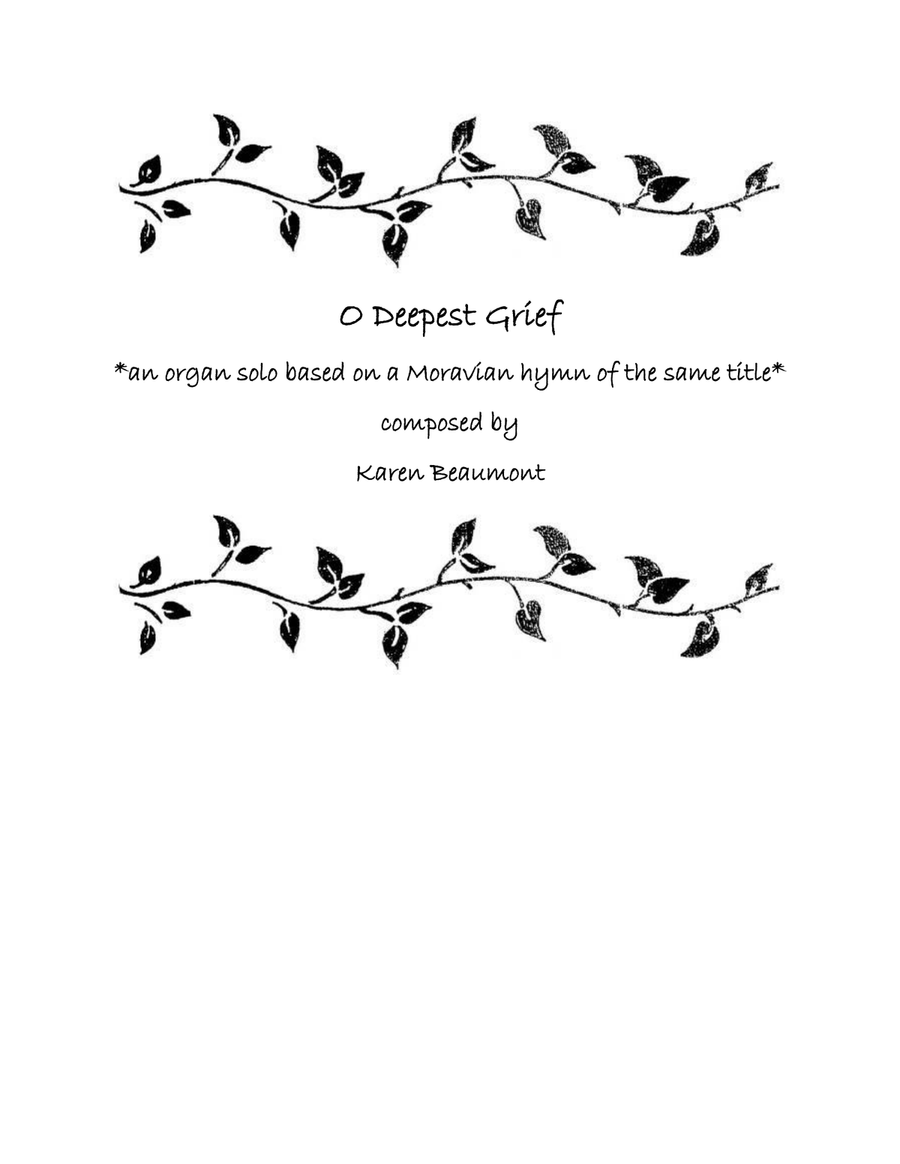 O Deepest Grief (manuals only) Organ Solo scores gallery preview page 1