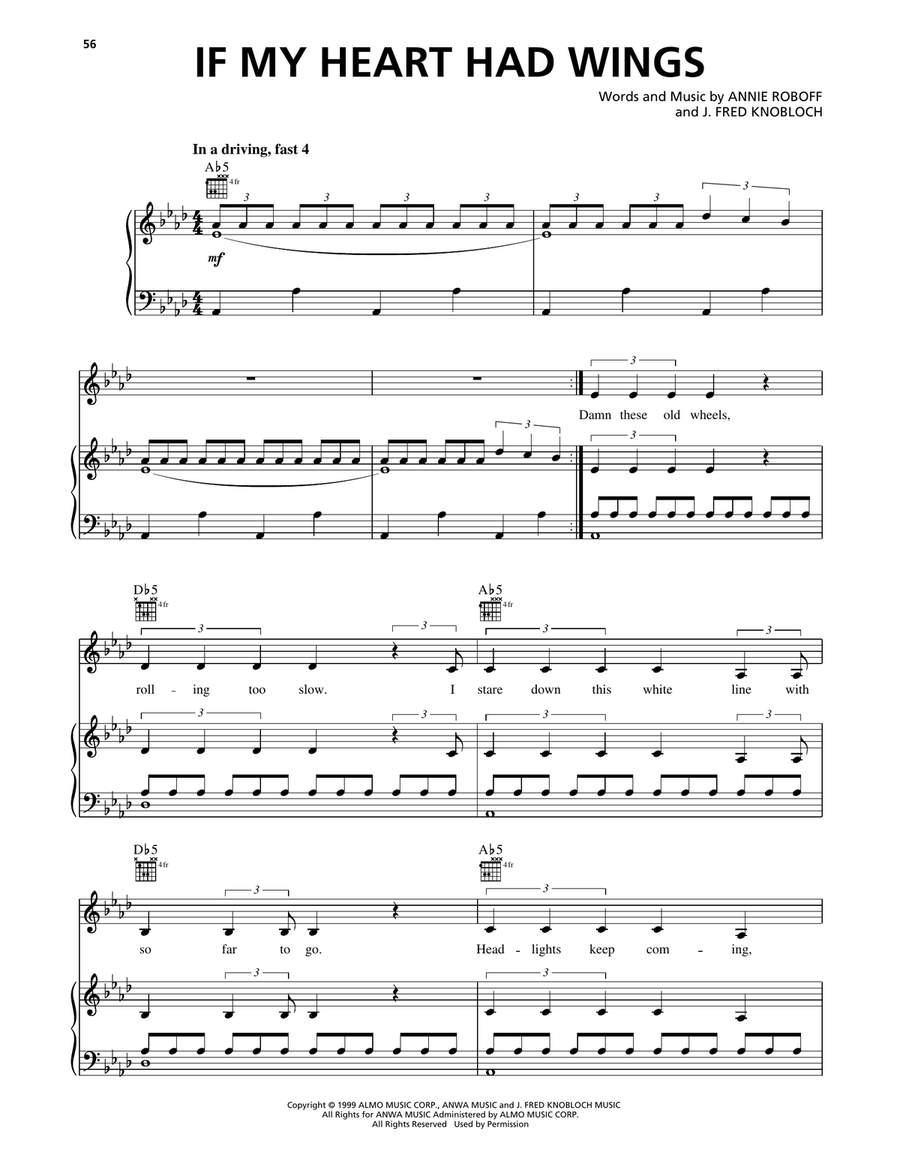 If My Heart Had Wings If My Heart Had Wings Piano, Vocal, Guitar scores gallery preview page 1