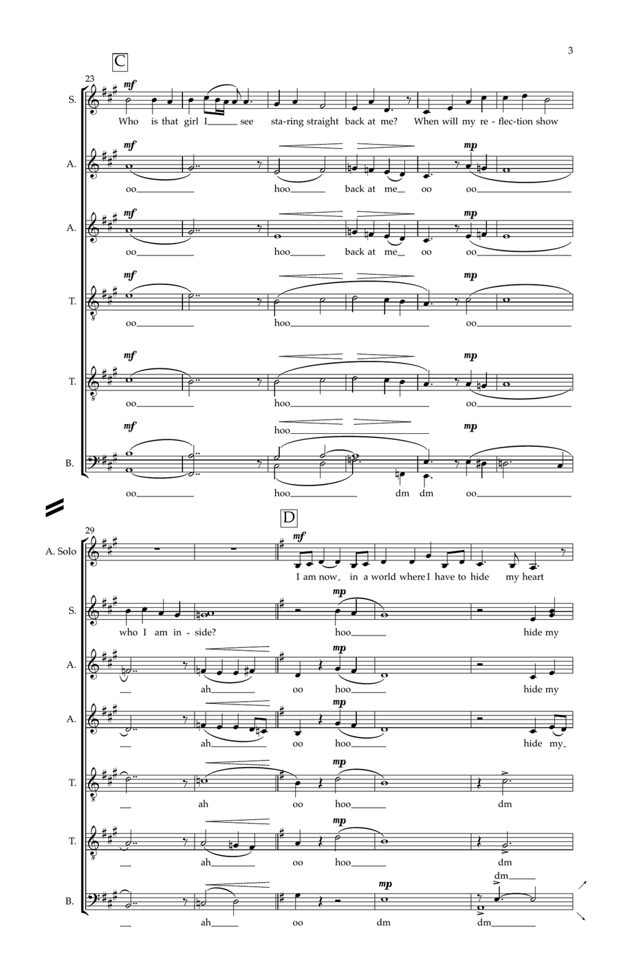 Reflection Reflection Divisi scores gallery preview page 3