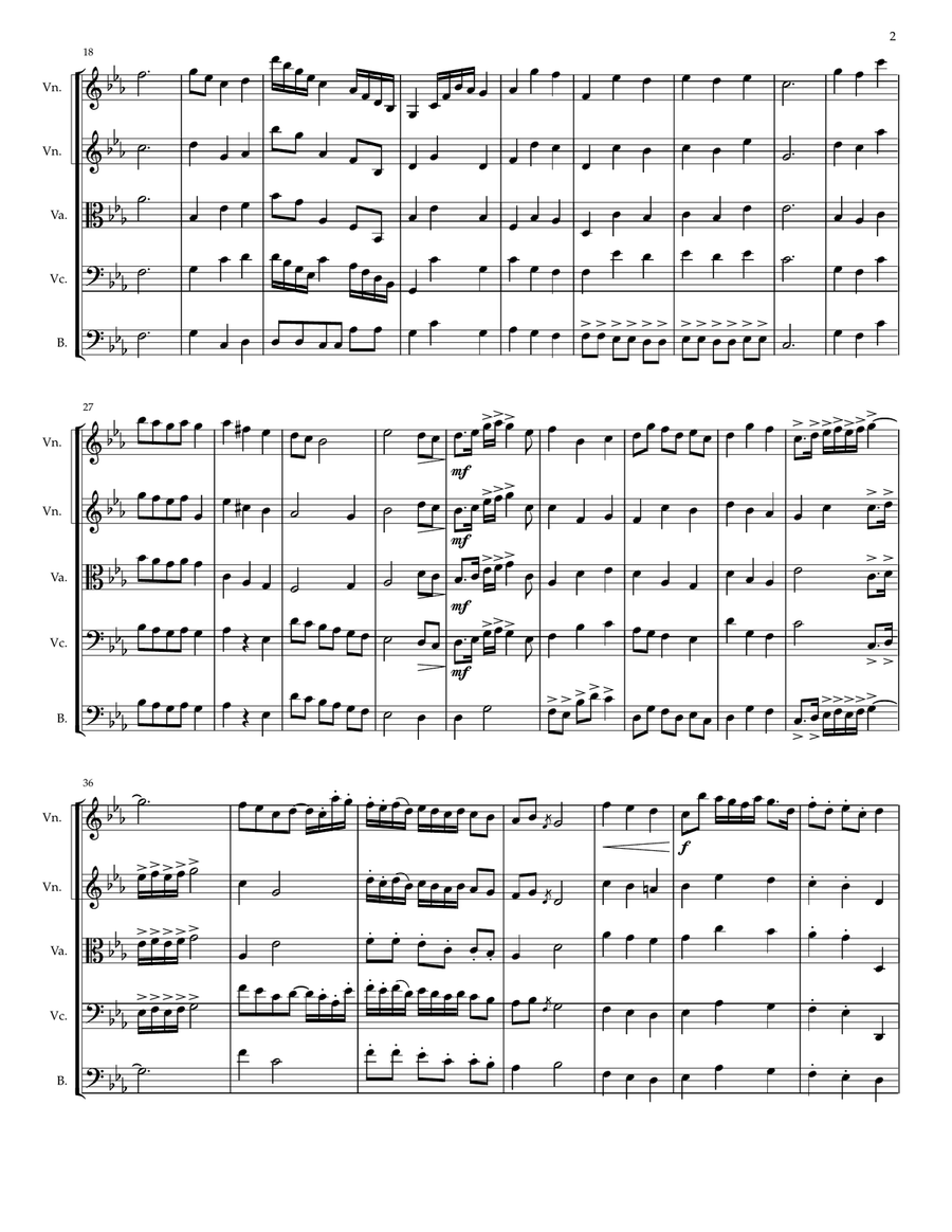 Dead of Night for String Orchestra (Op. 10 No. 5) String Orchestra scores gallery preview page 2