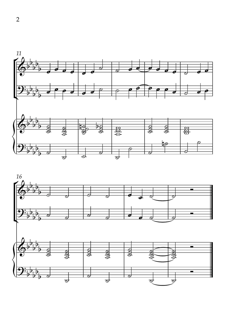 Ode to Joy - Violin, Cello and Piano in Db Major - Beginner Level Letter Names - Sheet Music Piano Trio scores gallery preview page 2