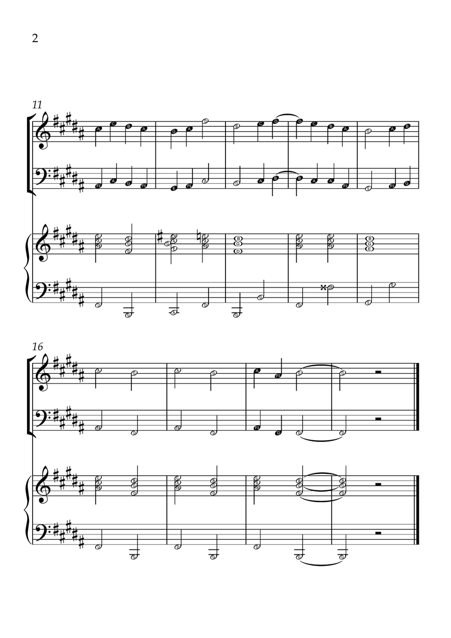 Ode to Joy - Violin and Cello in B Major - Beginner Level - Sheet Music String Duet scores gallery preview page 2