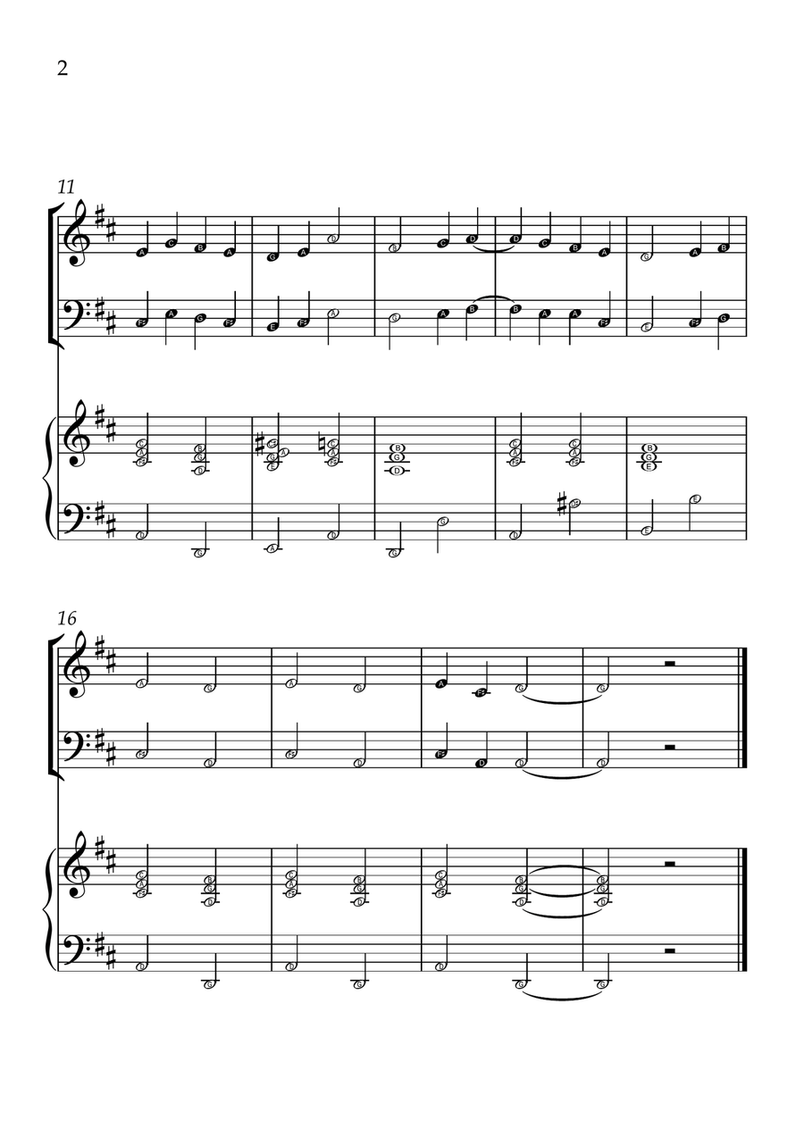 Ode to Joy - Violin and Cello in D Major - Beginner Level - Sheet Music String Duet scores gallery preview page 2