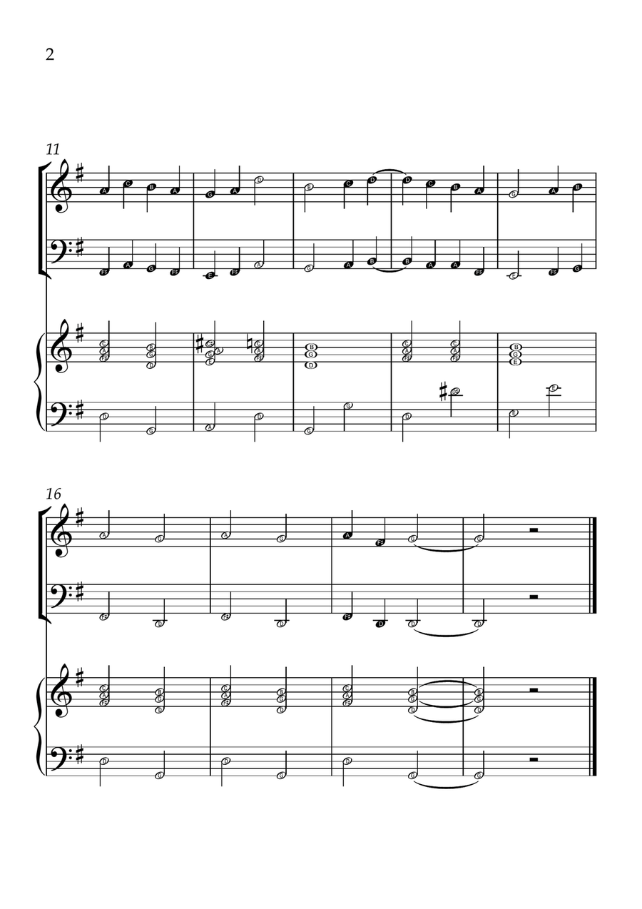 Ode to Joy - Violin and Cello in G Major - Beginner Level - Sheet Music String Duet scores gallery preview page 2