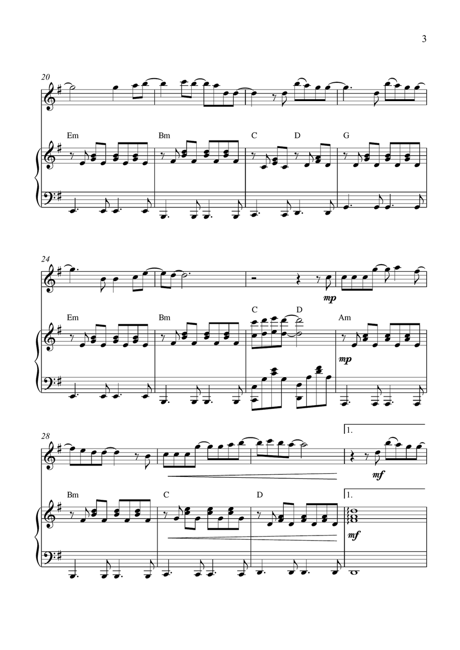 There's No One Like You Flute Solo - Digital Sheet Music page 3