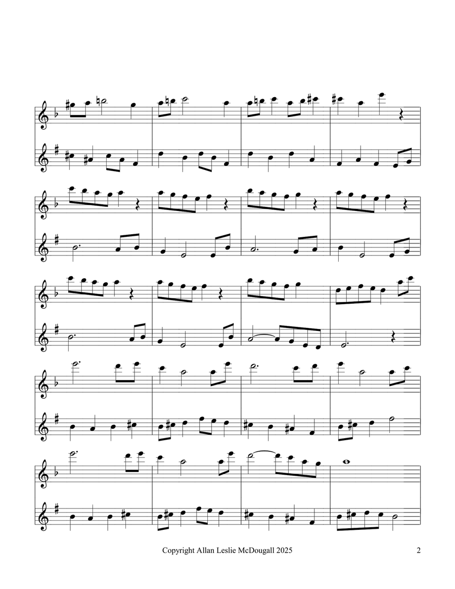 Mournful reflection Mournful reflection Woodwind Duet scores gallery preview page 2