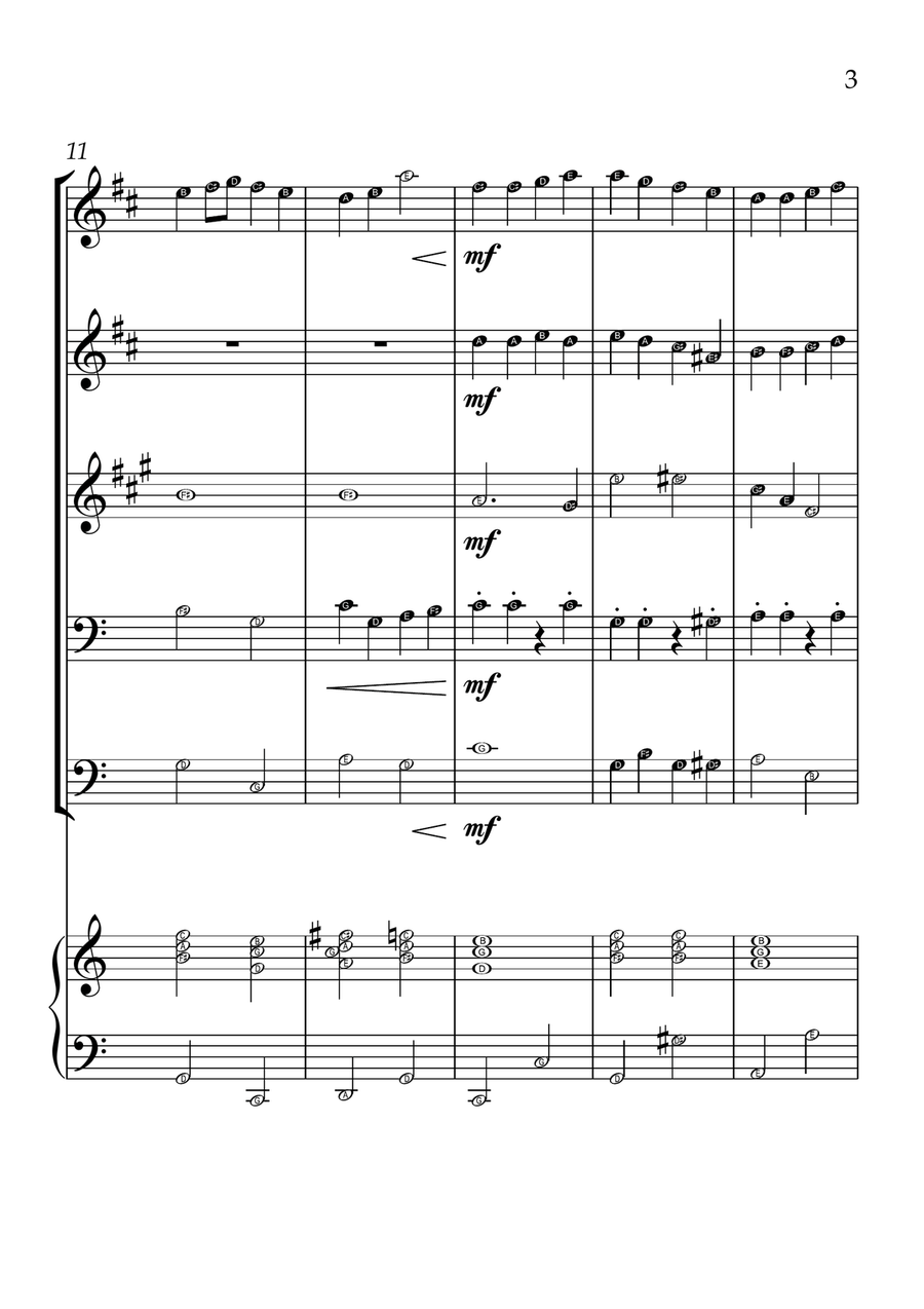 Ode To Joy - Brass Quintet and Piano in C Major - Beginner Level Letter Names Brass Quintet scores gallery preview page 3
