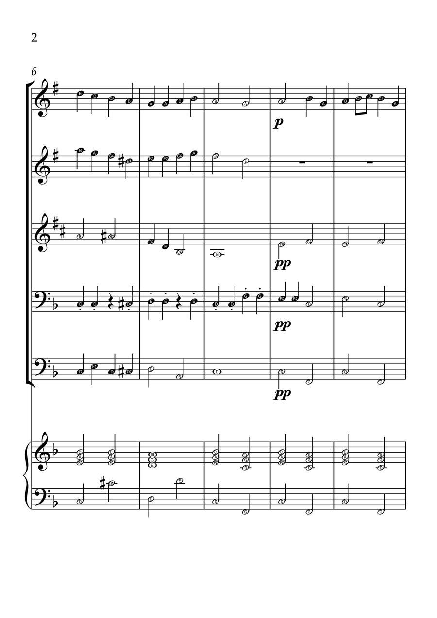 Ode To Joy - Brass Quintet in F Major - Beginner Level Letter Names Brass Quintet scores gallery preview page 2