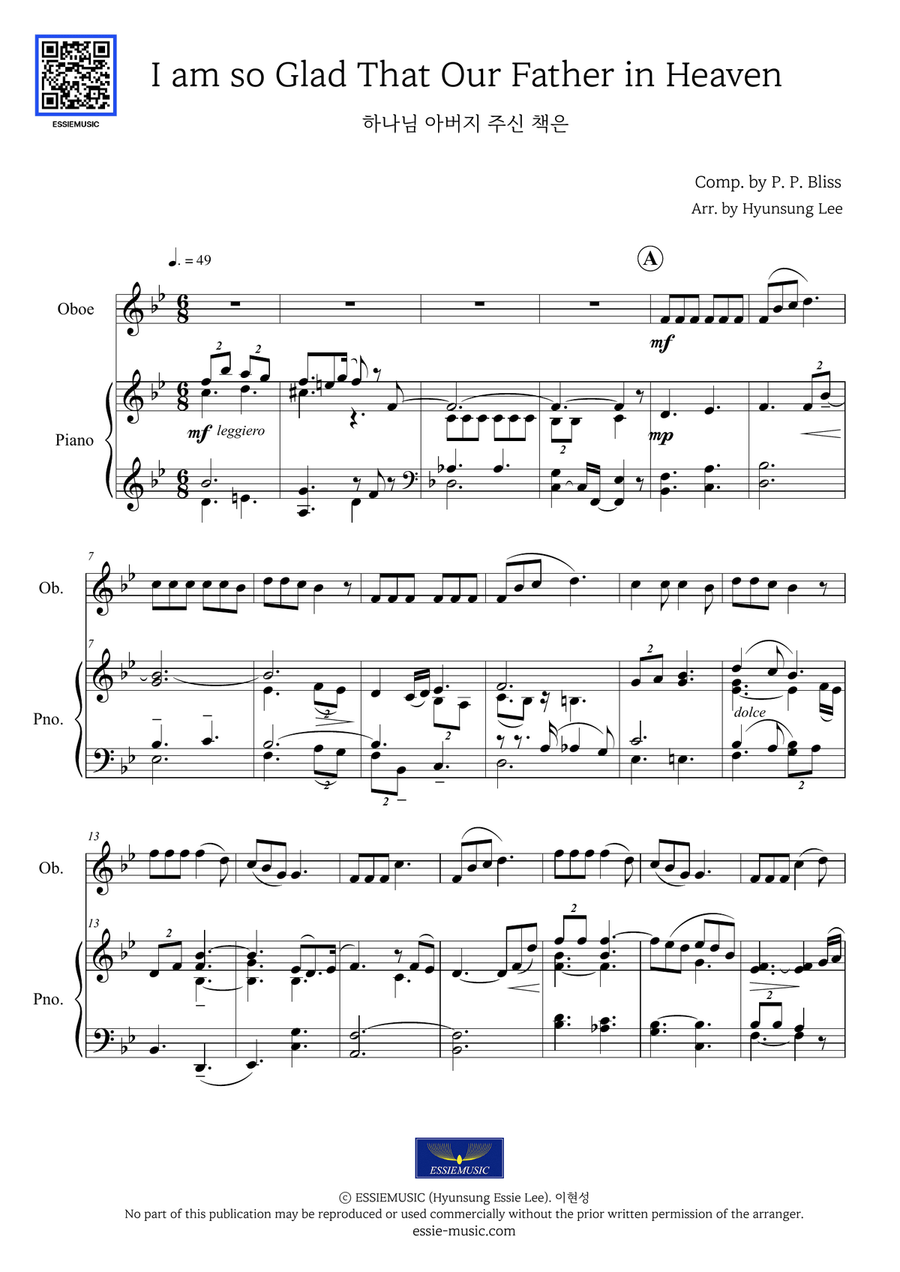 I am so glad - Ob.&Pno Piano scores gallery preview page 3