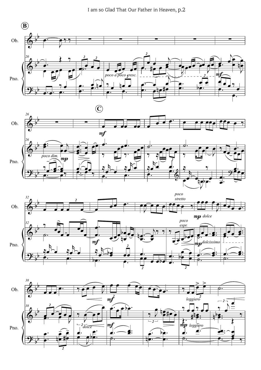 I am so glad - Ob.&Pno Piano scores gallery preview page 4