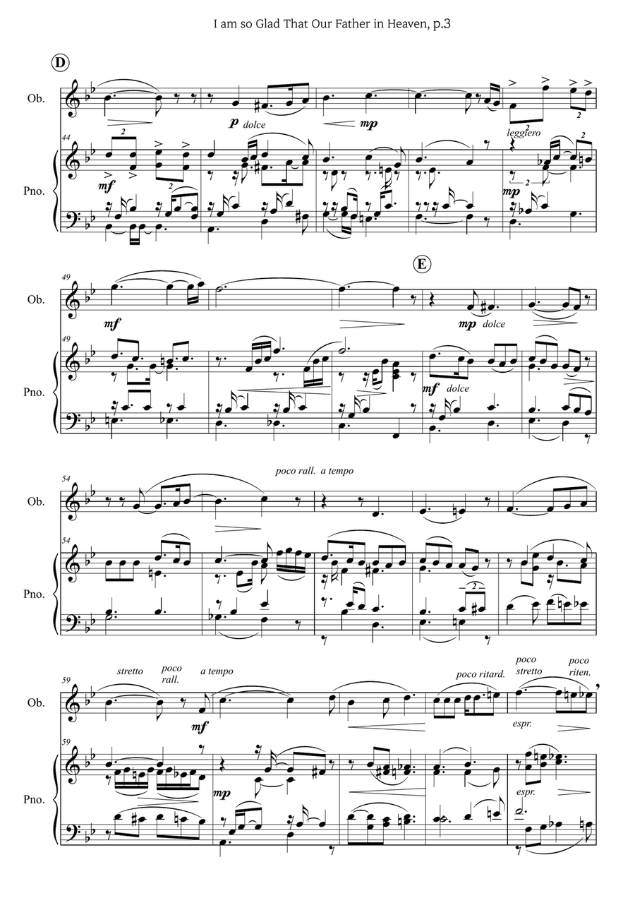 I am so glad - Ob.&Pno Piano scores gallery preview page 5