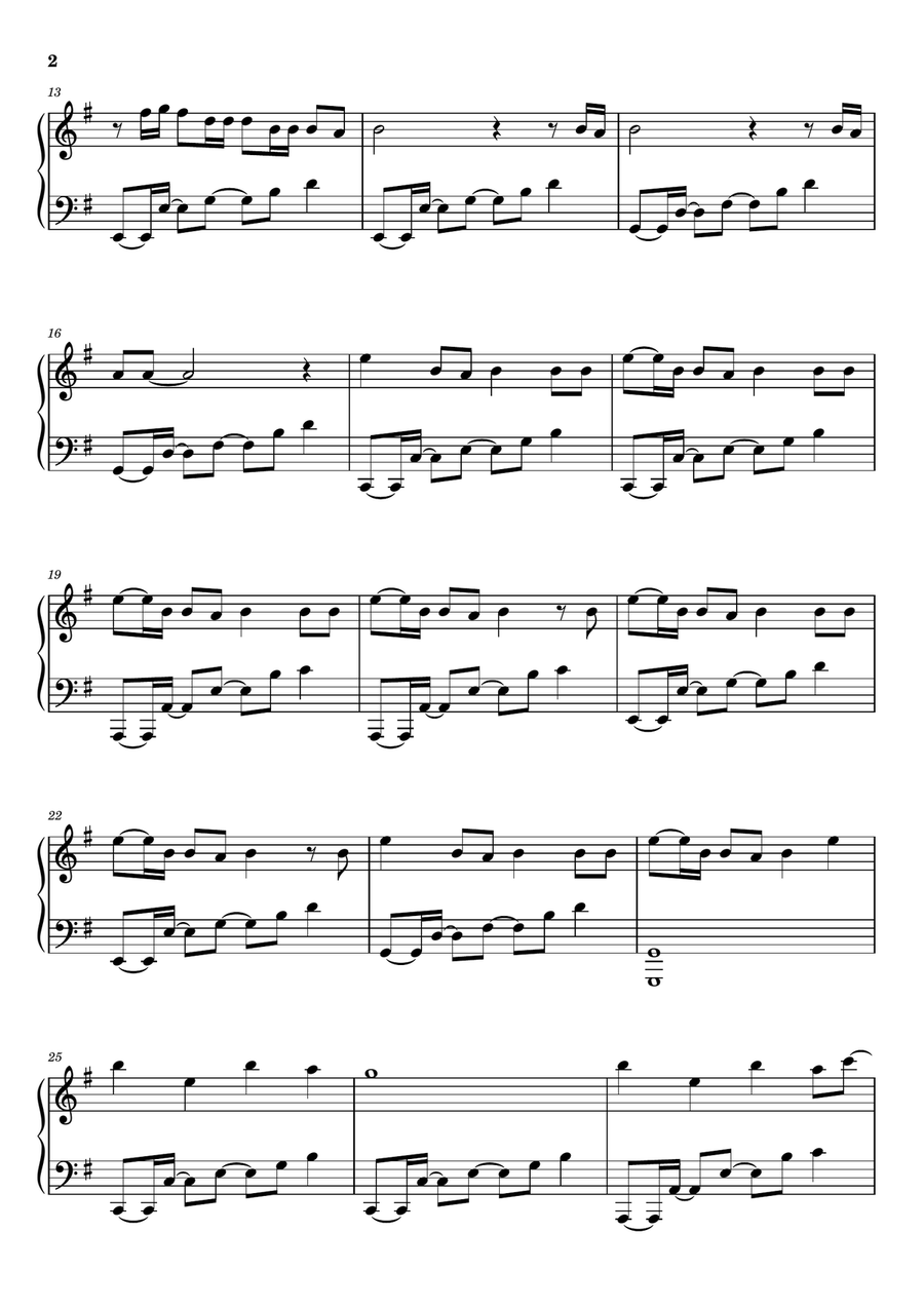 Chihiro Chihiro Piano Solo scores gallery preview page 2