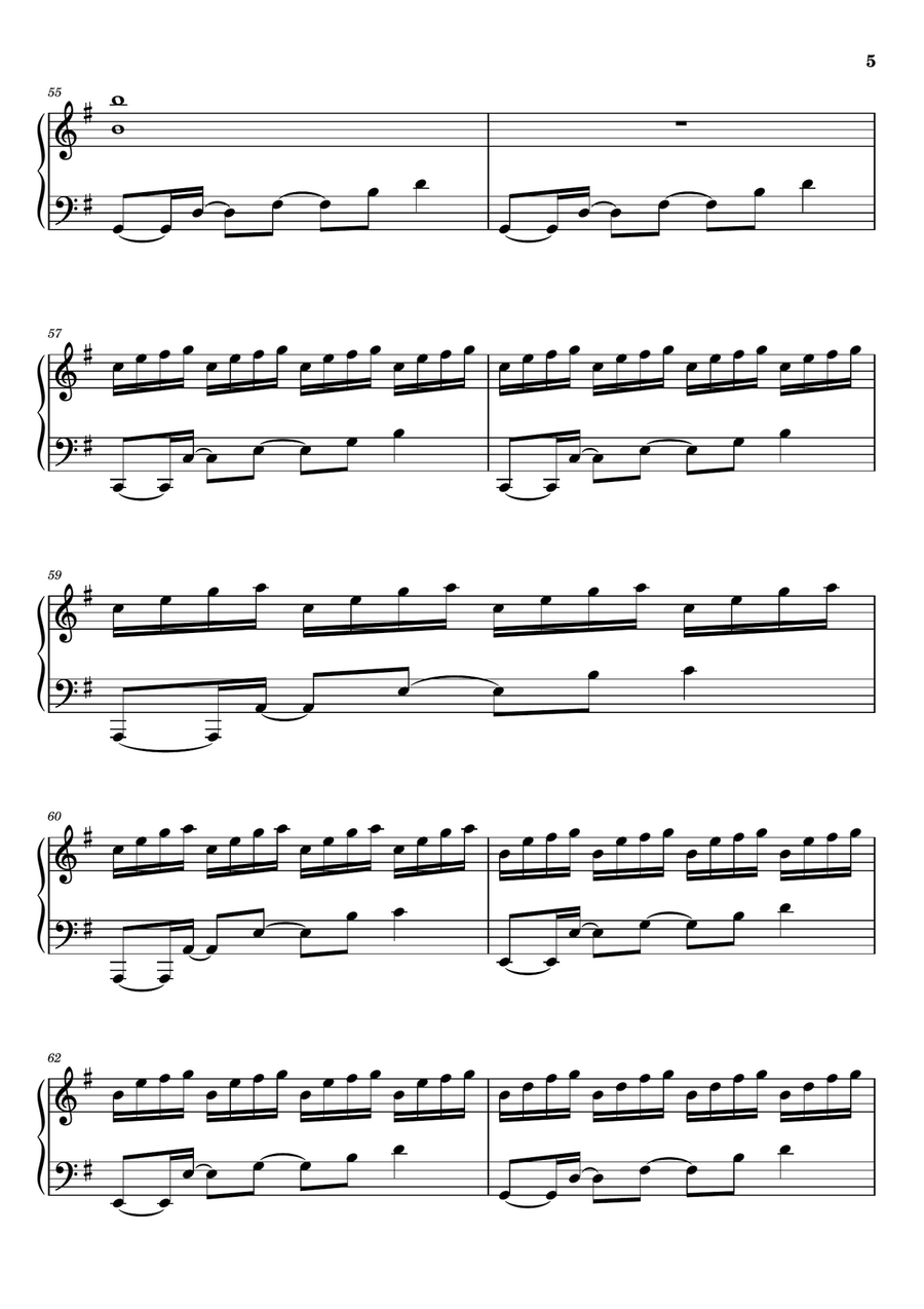 Chihiro Chihiro Piano Solo scores gallery preview page 5