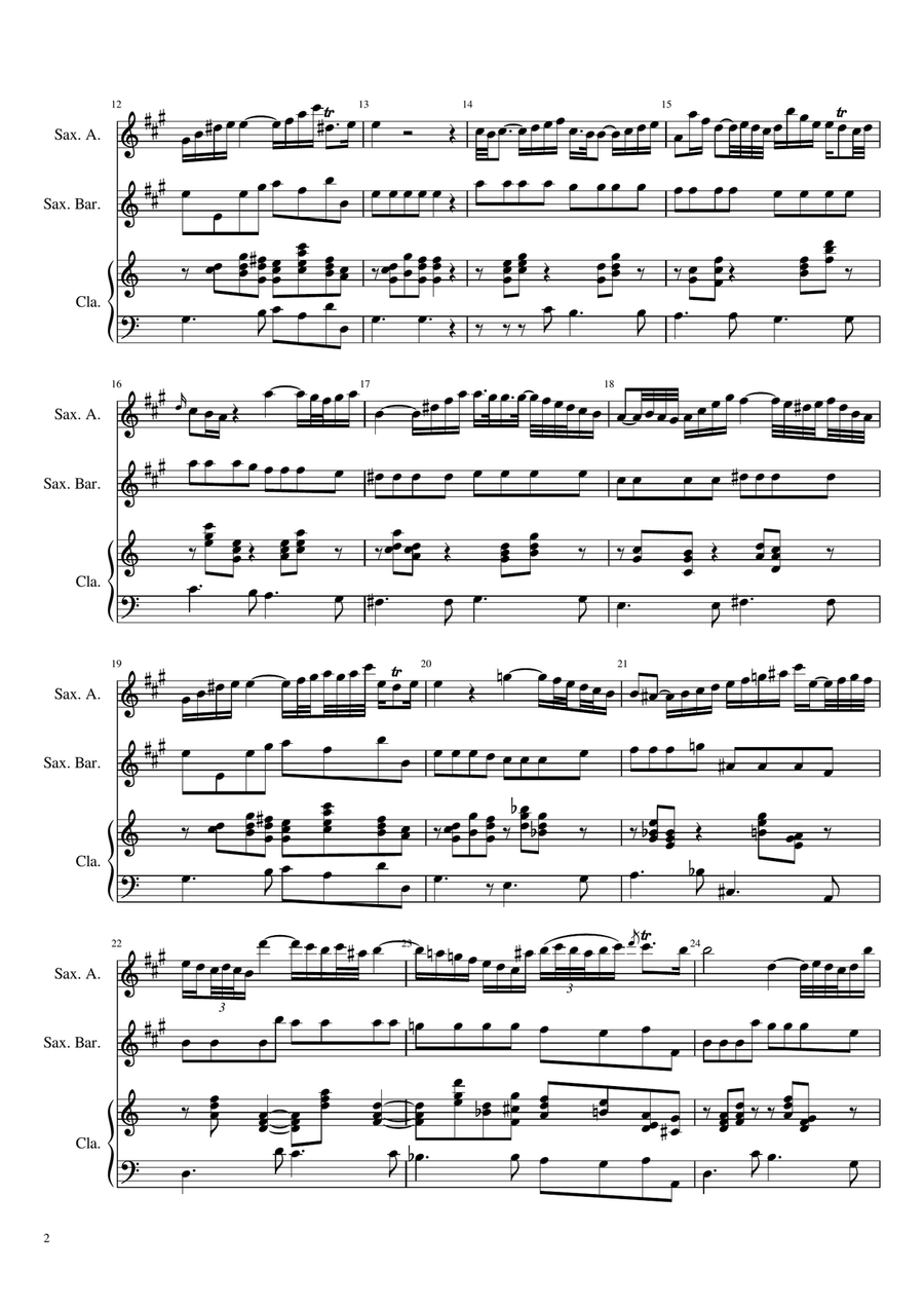 ARIOSO ARIOSO Baritone Saxophone scores gallery preview page 2