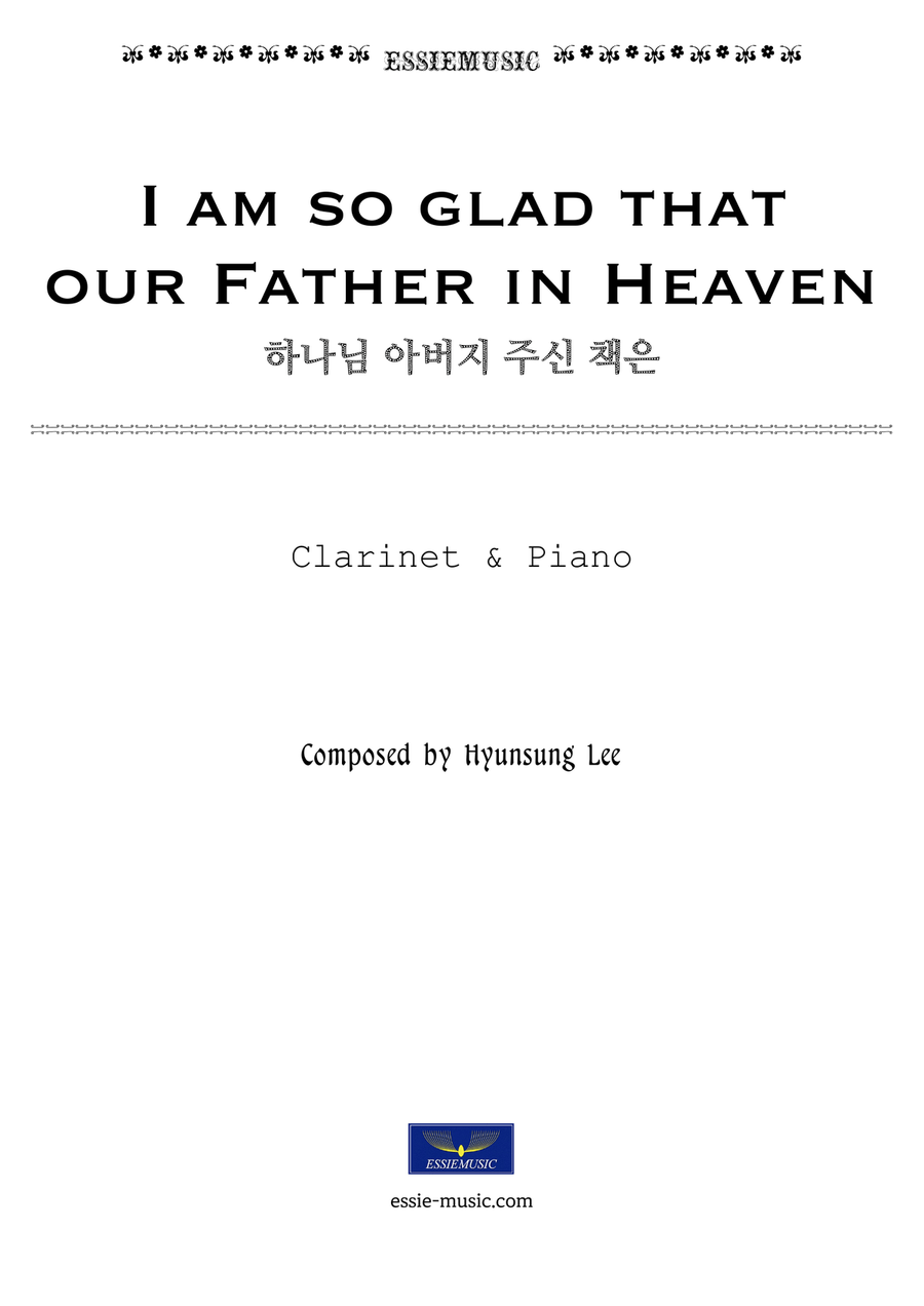 I am so glad - Cl.&Pno B-Flat Clarinet scores gallery preview page 1