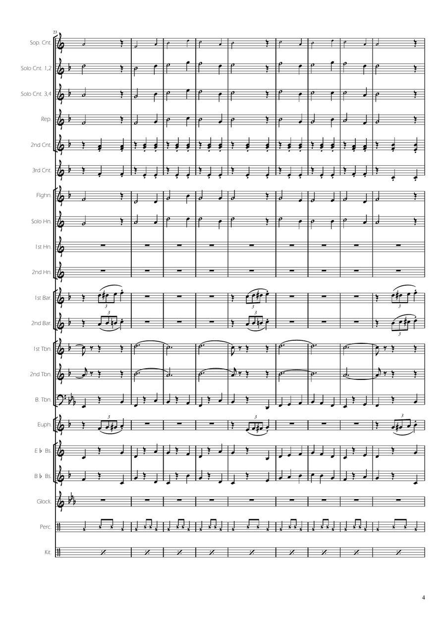 The Chipmunk Song Brass Band scores gallery preview page 4