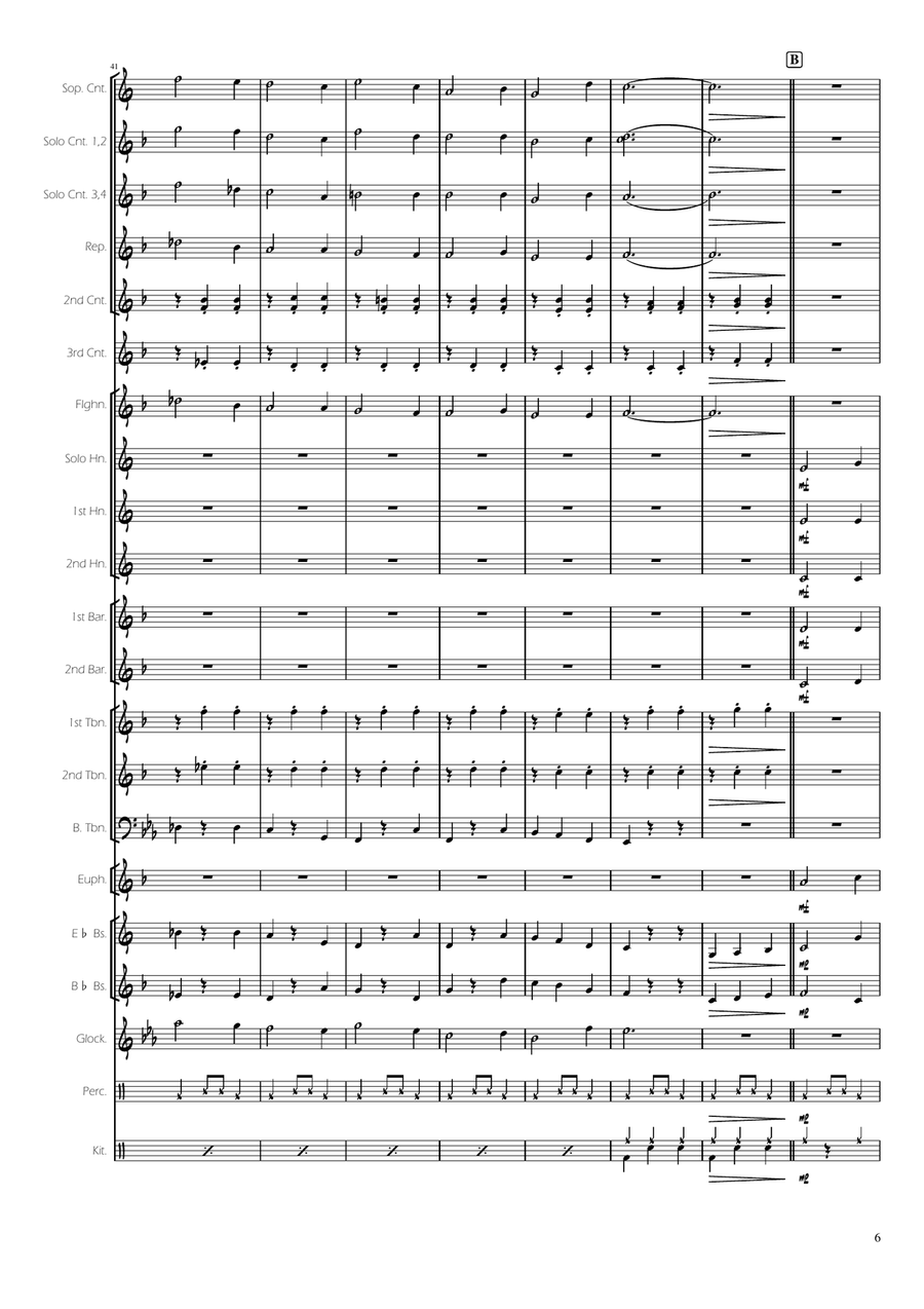 The Chipmunk Song Brass Band scores gallery preview page 6