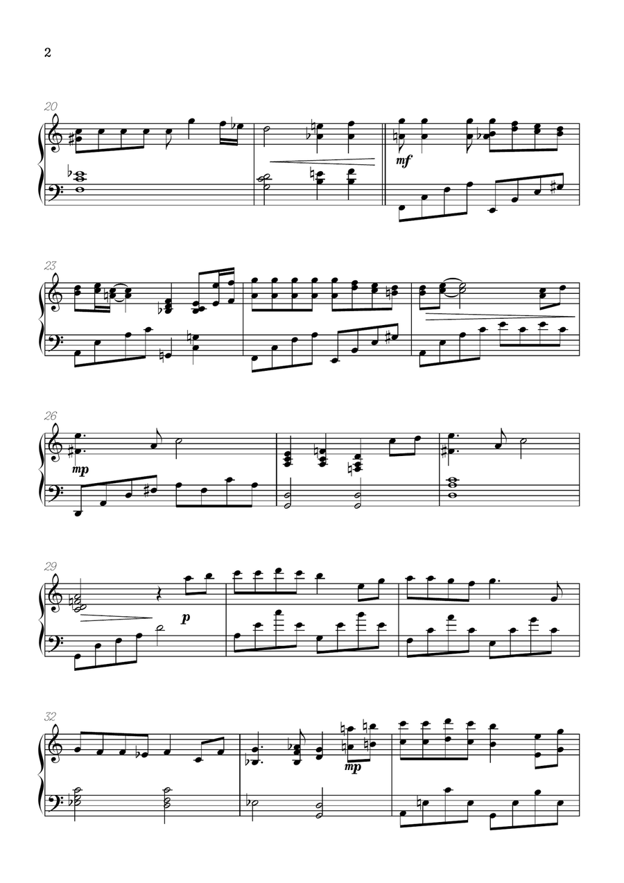 One Summer's Day Piano Solo scores gallery preview page 2