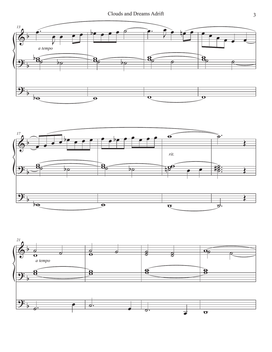 Clouds and Dreams Adrift - Organ Solo Organ Solo scores gallery preview page 3