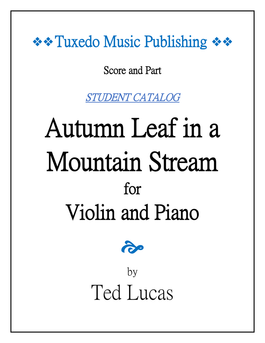 Autumn Leaf in a Mountain Stream Violin Solo scores gallery preview page 1