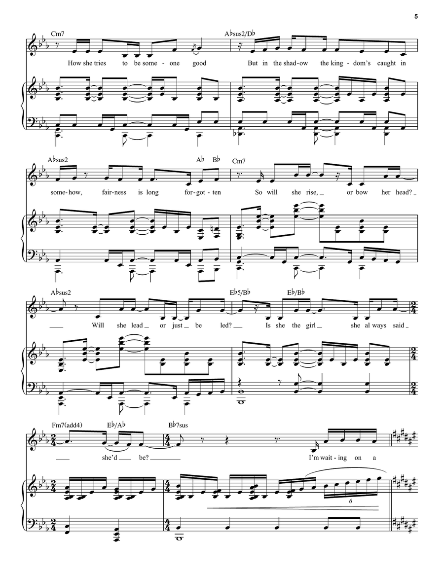 Waiting On A Wish (from Snow White) (2025) Voice scores gallery preview page 5