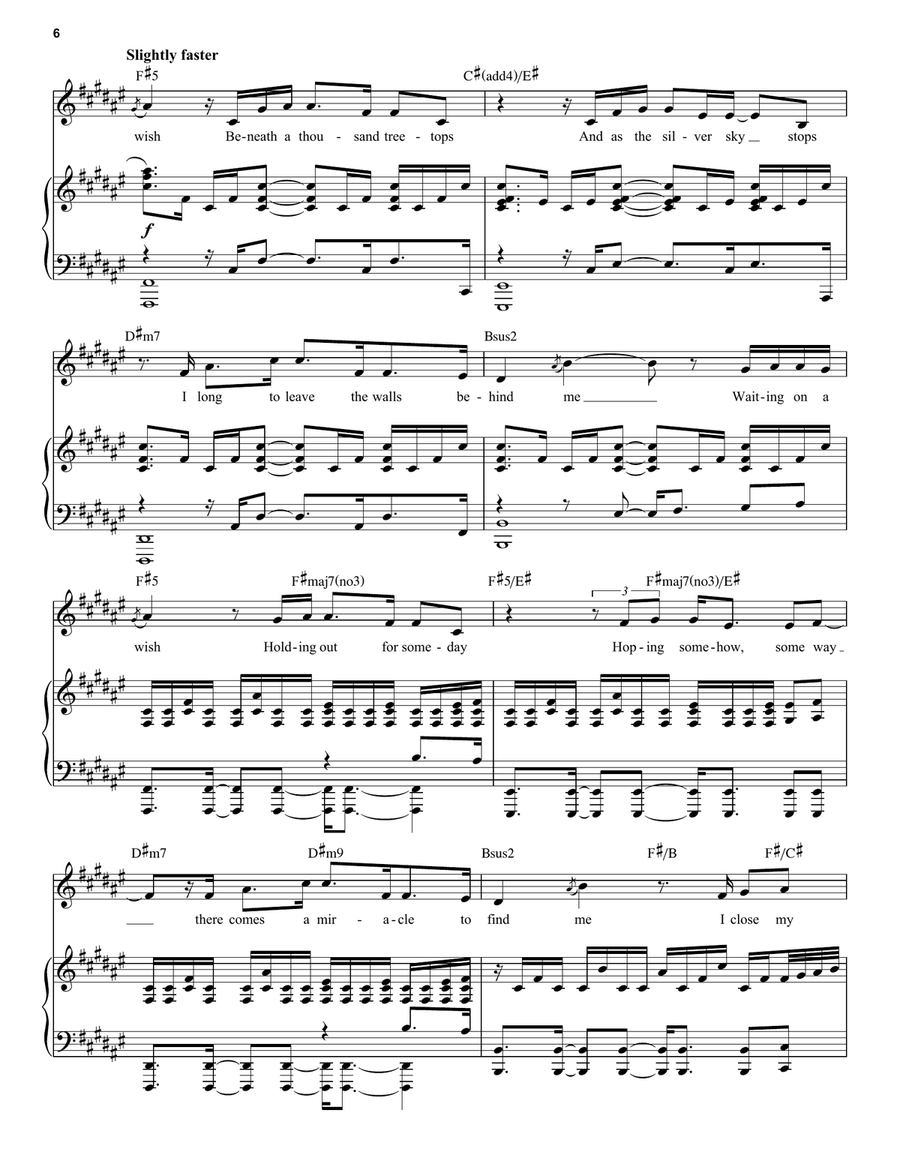 Waiting On A Wish (from Snow White) (2025) Voice scores gallery preview page 6