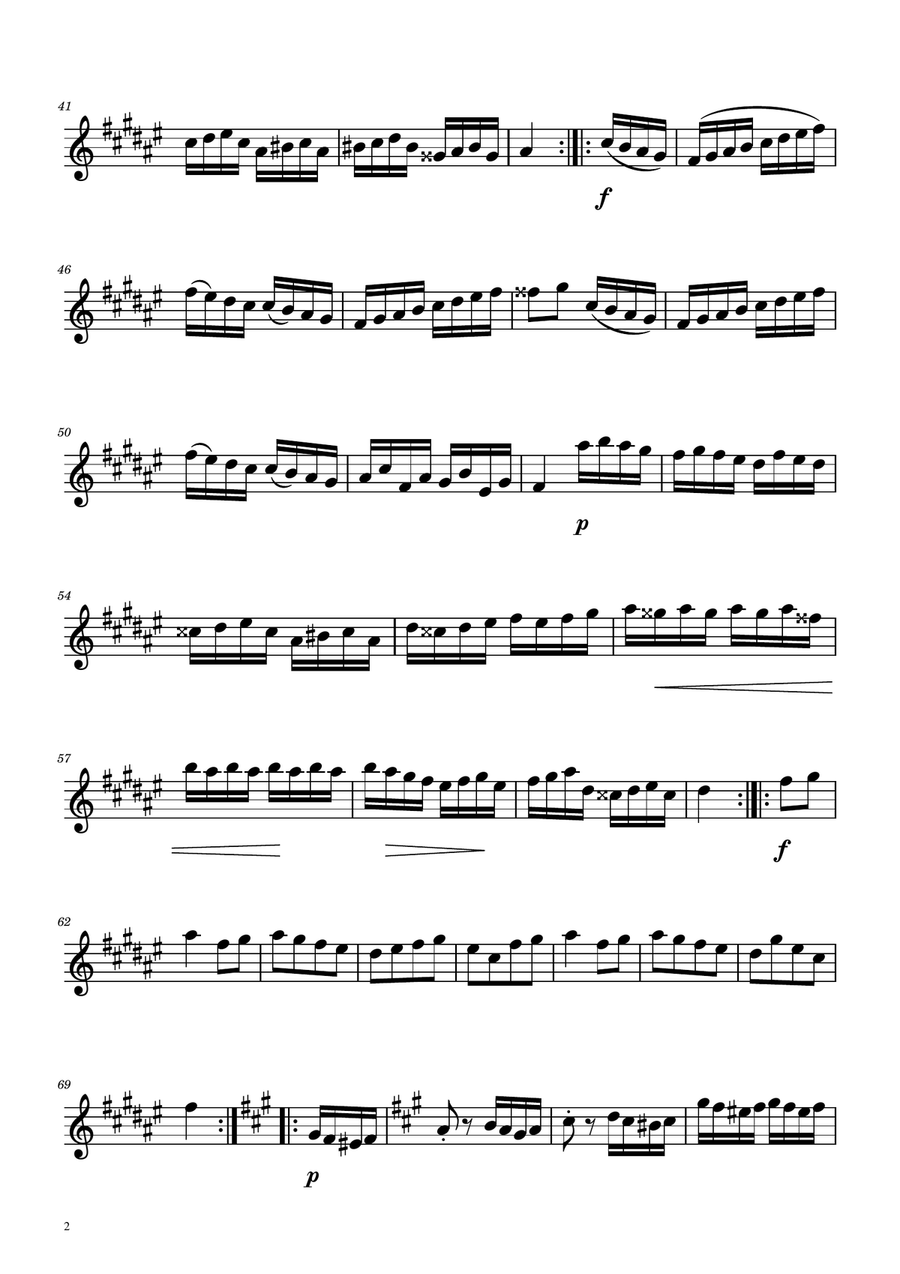 Turkish March - Clarinet in Eb Solo E-Flat Clarinet scores gallery preview page 2