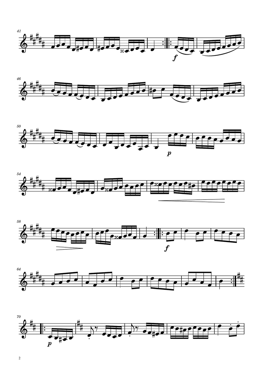 Turkish March - Clarinet Solo B-Flat Clarinet scores gallery preview page 2