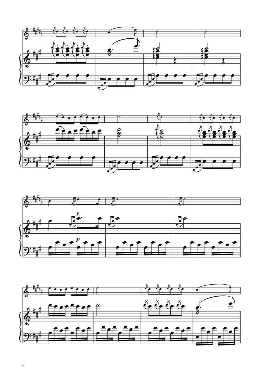 Turkish March - Bass Clarinet Solo w/ Piano Bass Clarinet scores gallery preview page 6