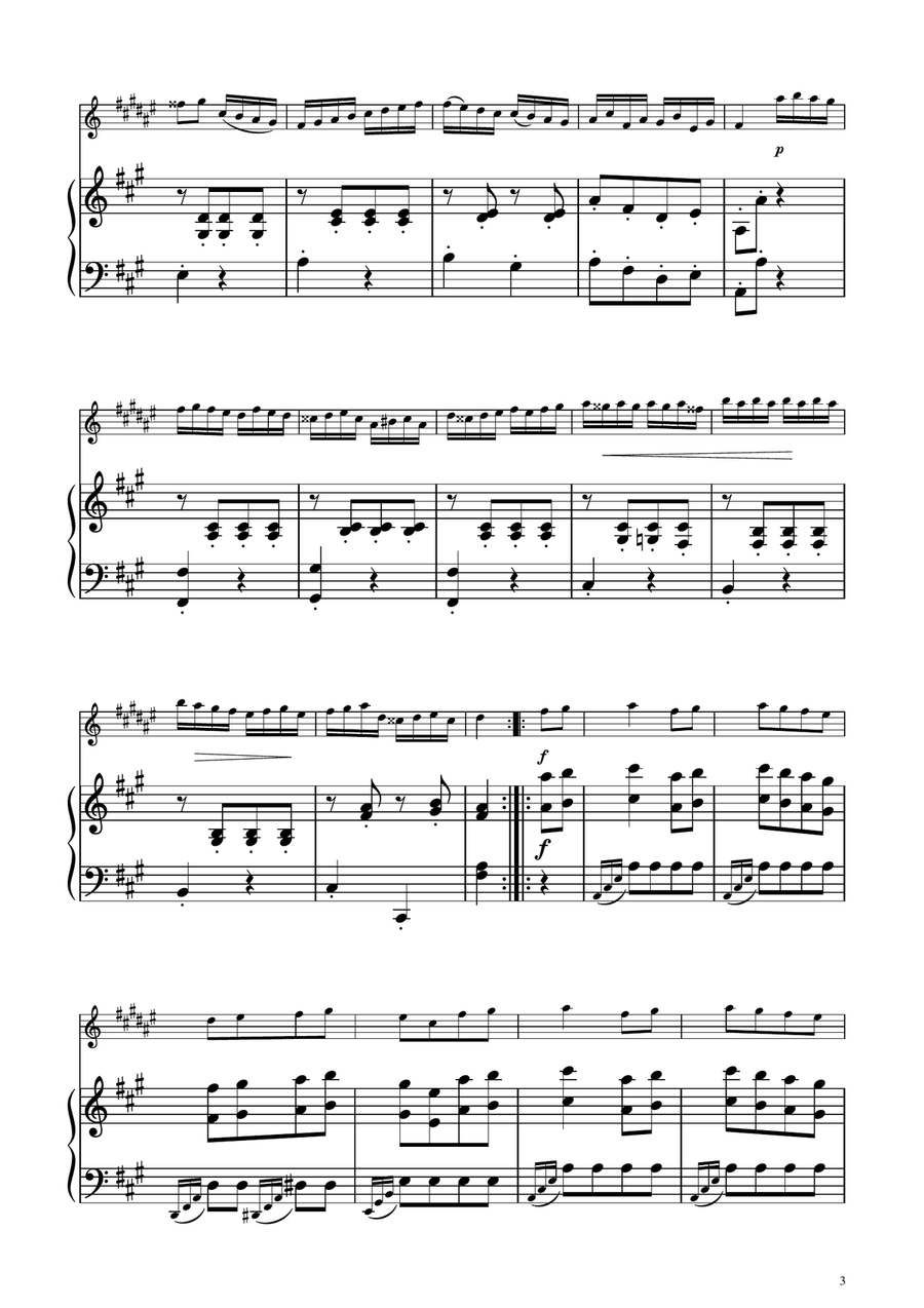 Turkish March - Alto Sax Solo w/ Piano Alto Saxophone scores gallery preview page 3