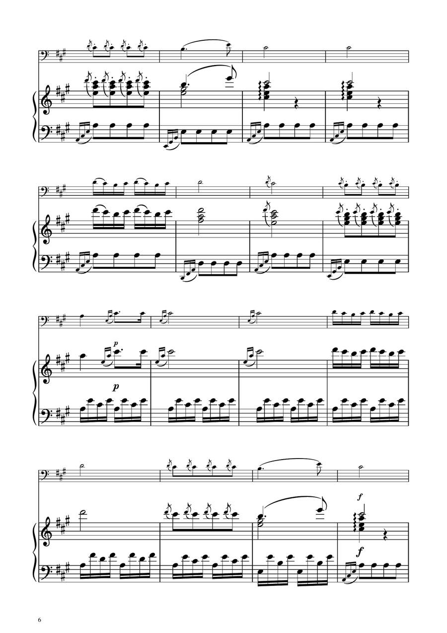 Turkish March - Euphonium Solo w/ Piano Euphonium scores gallery preview page 6