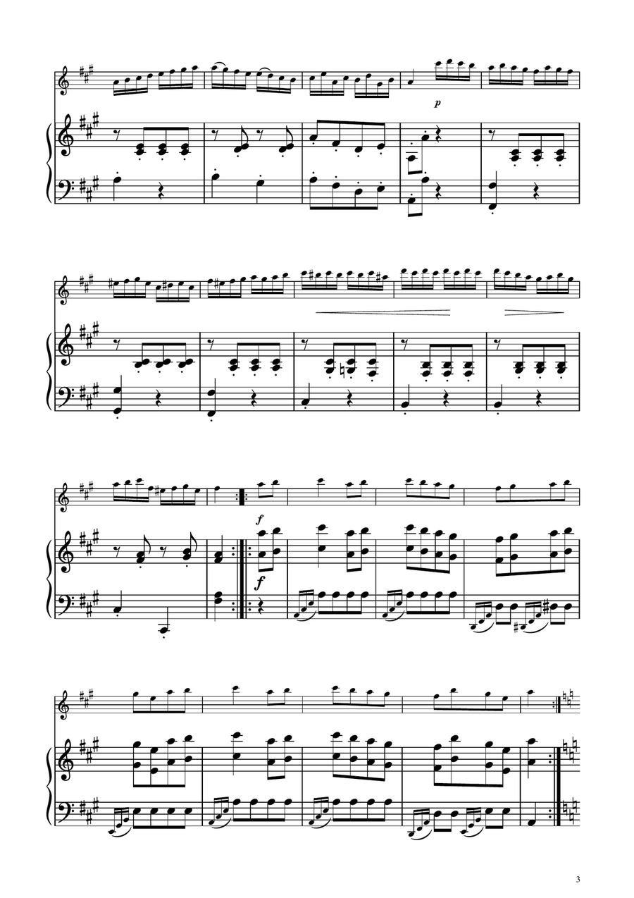 Turkish March - Oboe Solo w/ Piano Piano scores gallery preview page 3