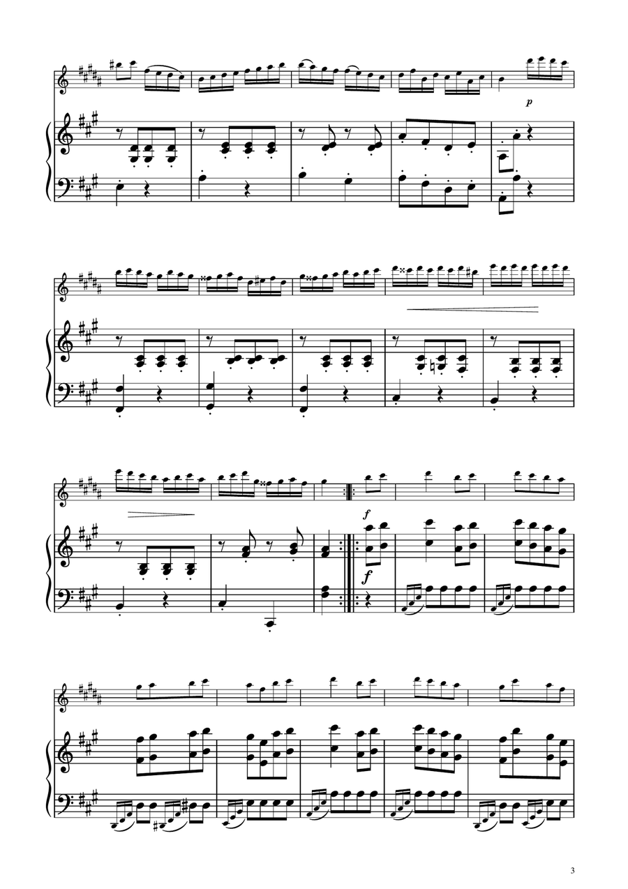 Turkish March - Soprano Sax Solo w/ Piano Soprano Saxophone scores gallery preview page 3