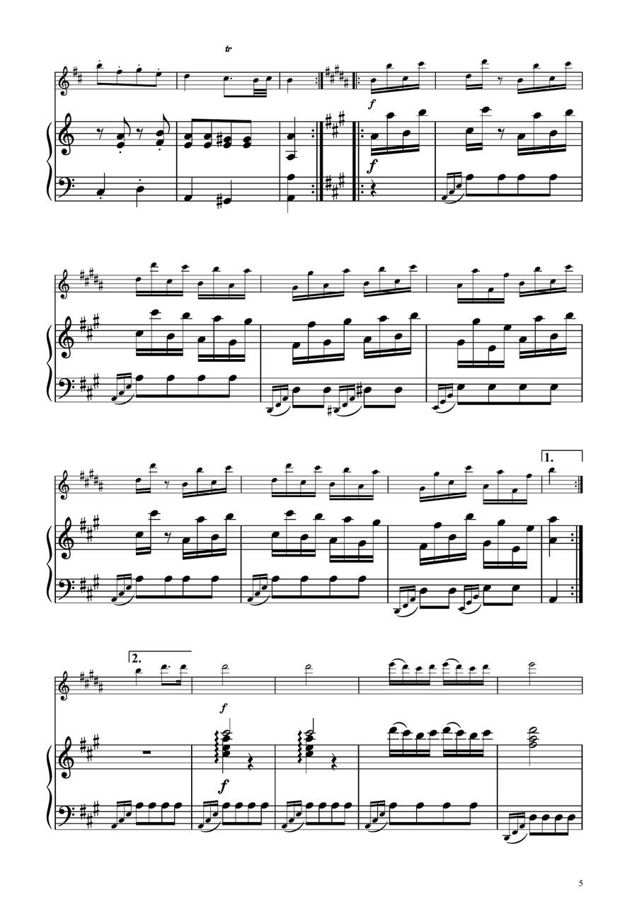 Turkish March - Soprano Sax Solo w/ Piano Soprano Saxophone scores gallery preview page 5