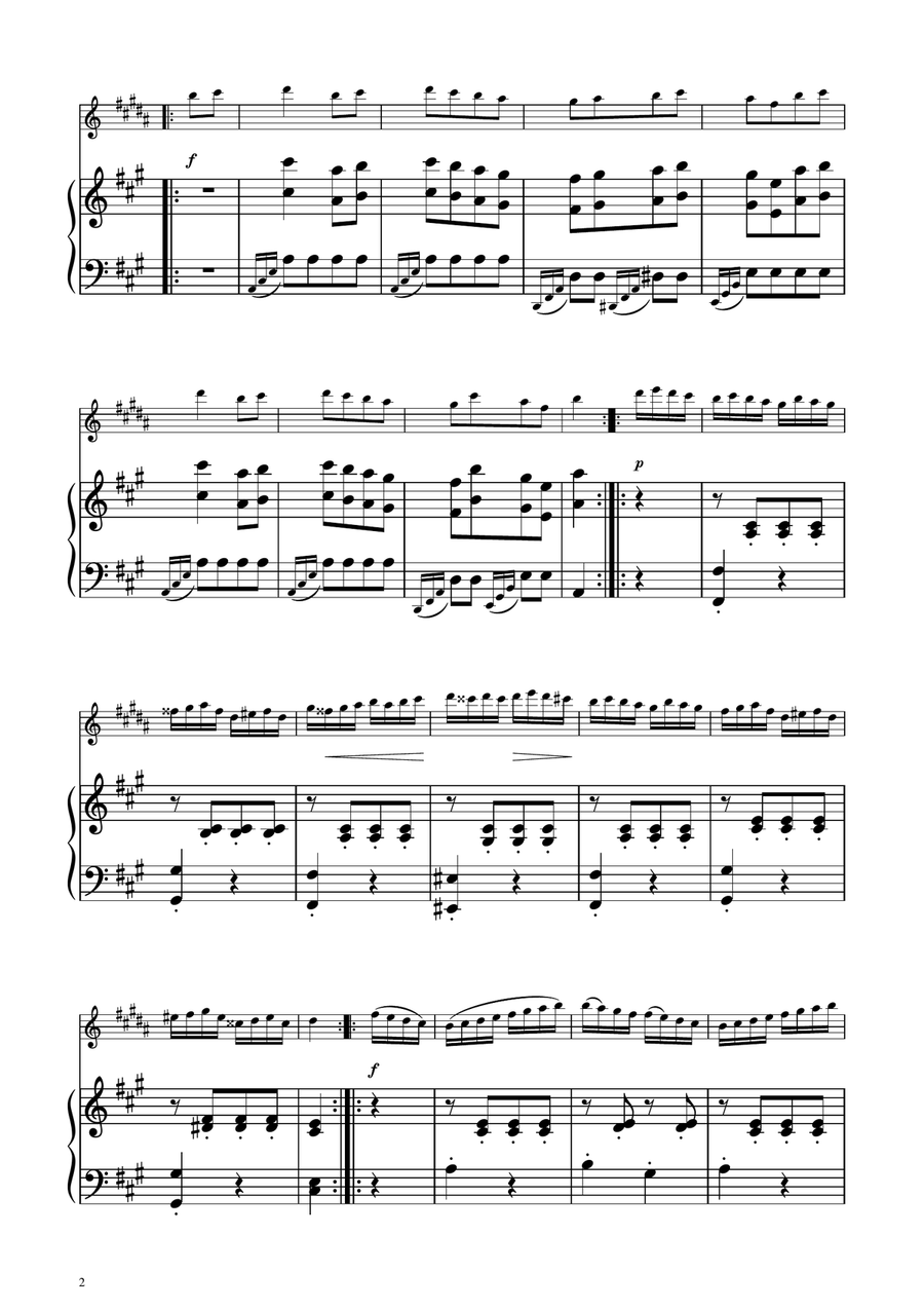 Turkish March - Tenor Sax Solo w/ Piano Tenor Saxophone scores gallery preview page 2