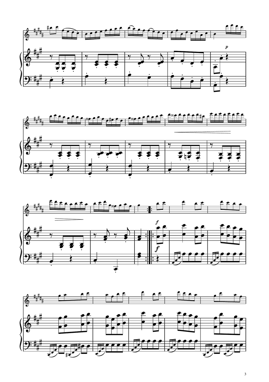 Turkish March - Tenor Sax Solo w/ Piano Tenor Saxophone scores gallery preview page 3