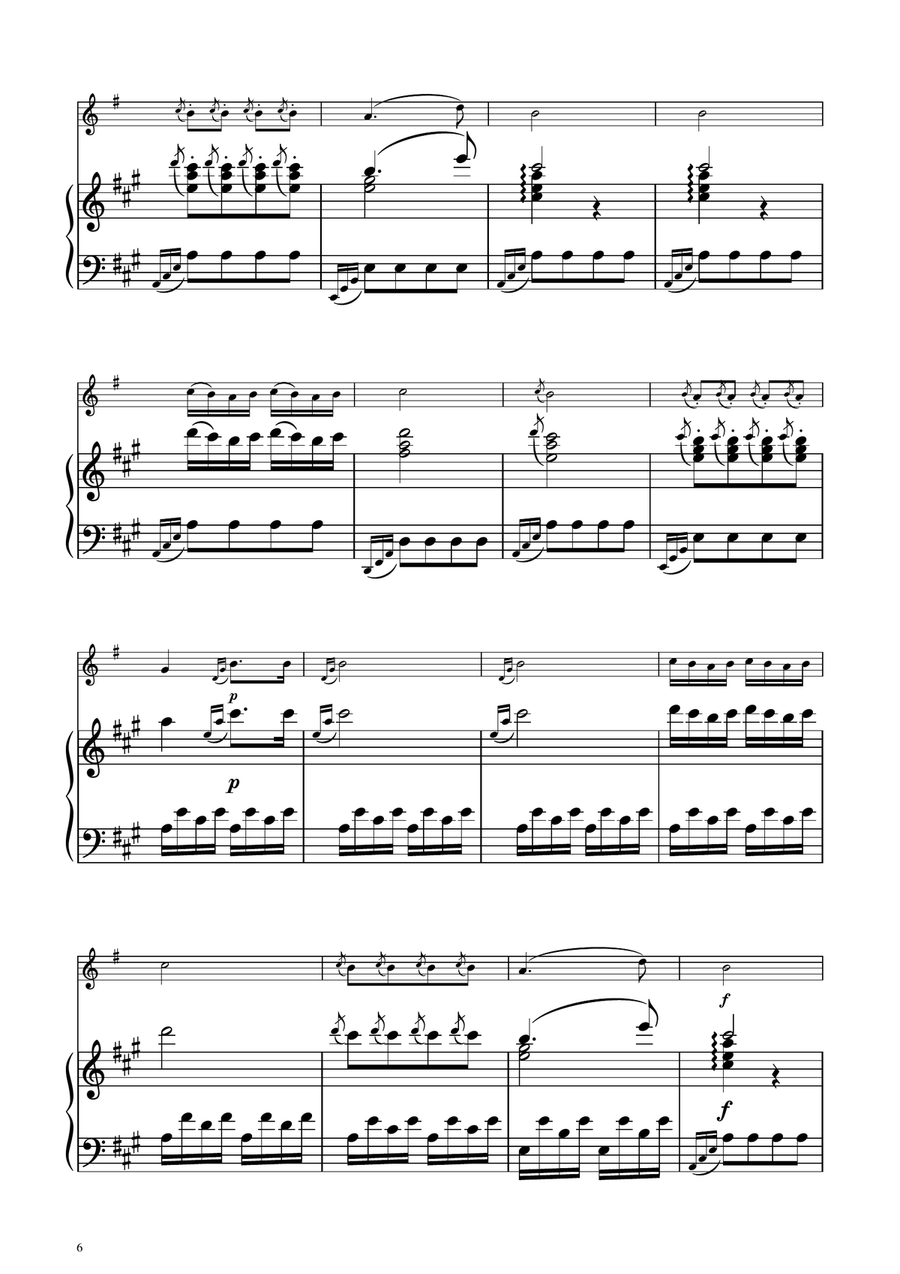 Turkish March - Trumpet in D Solo w/ Piano Trumpet Solo scores gallery preview page 6