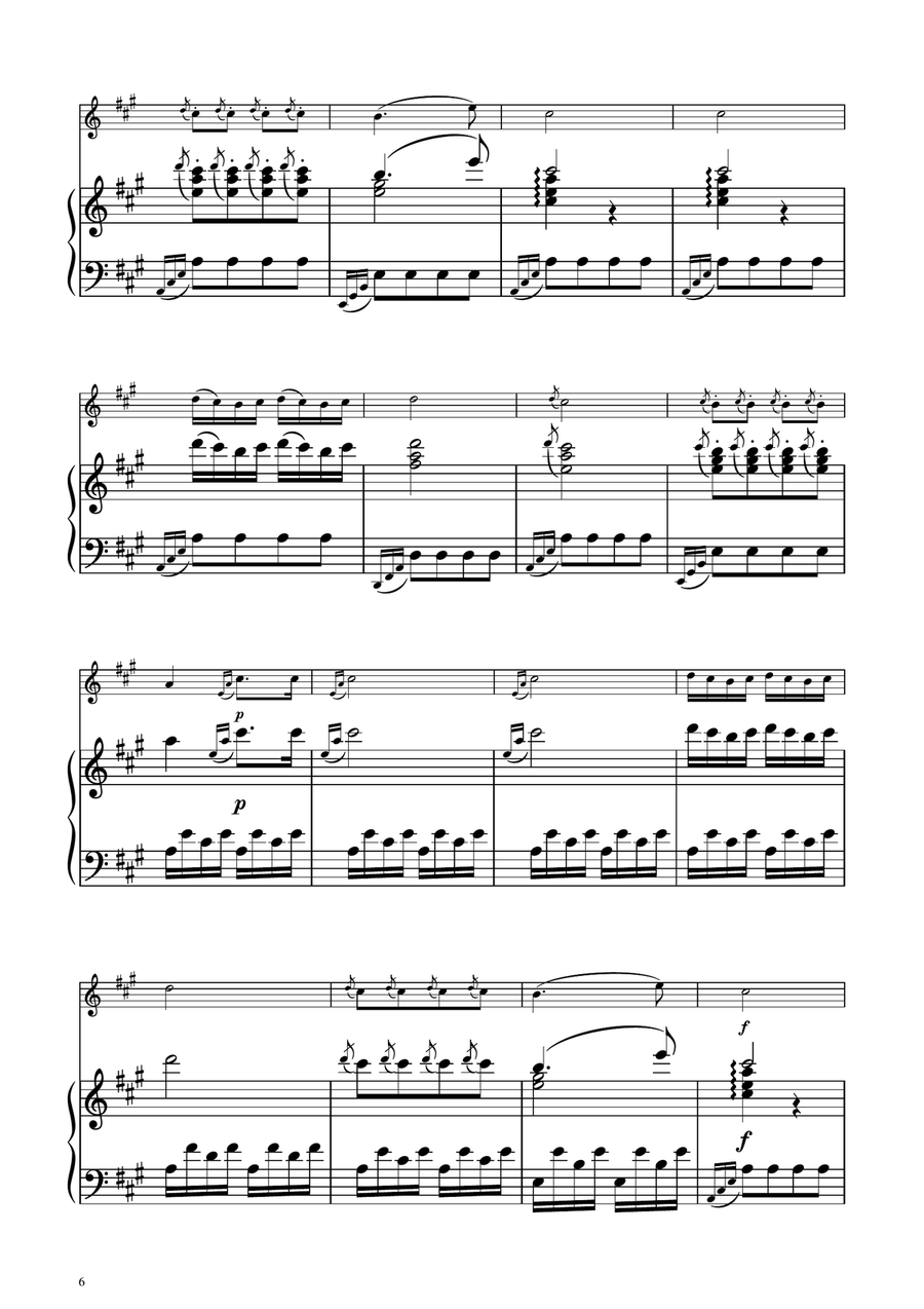 Turkish March - Trumpet in C Solo w/ Piano C Trumpet scores gallery preview page 6