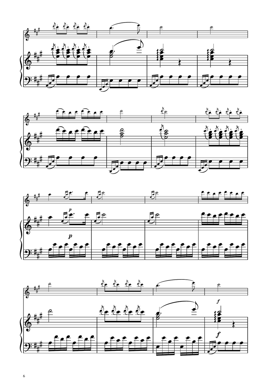 Turkish March - Violin Solo w/ Piano Violin Solo scores gallery preview page 6