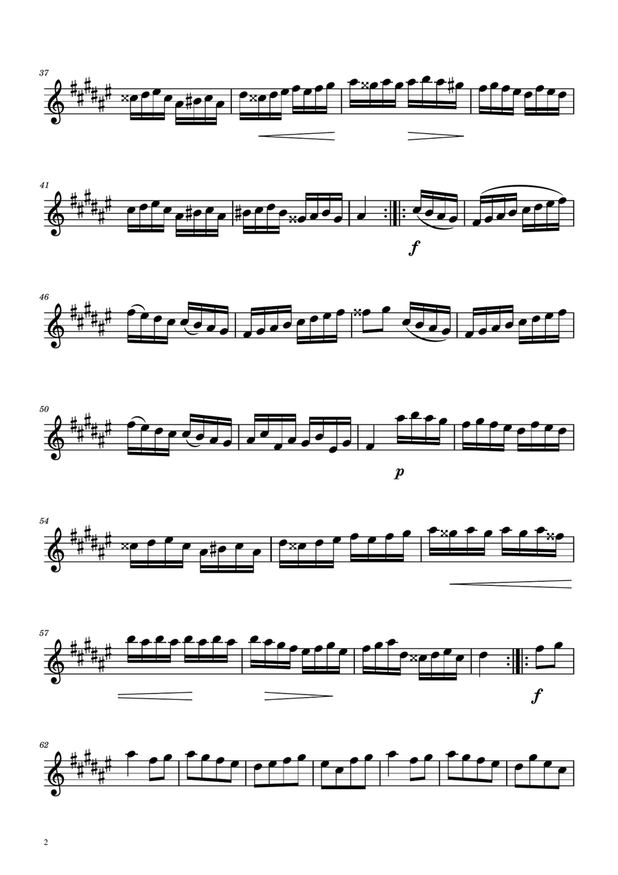 Turkish March - Alto Sax Solo Alto Saxophone scores gallery preview page 2