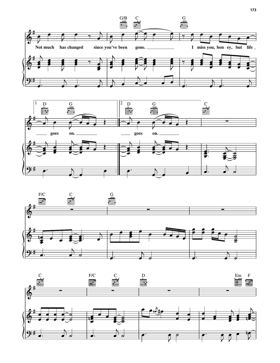 Life Goes On Life Goes On Piano, Vocal, Guitar scores gallery preview page 3