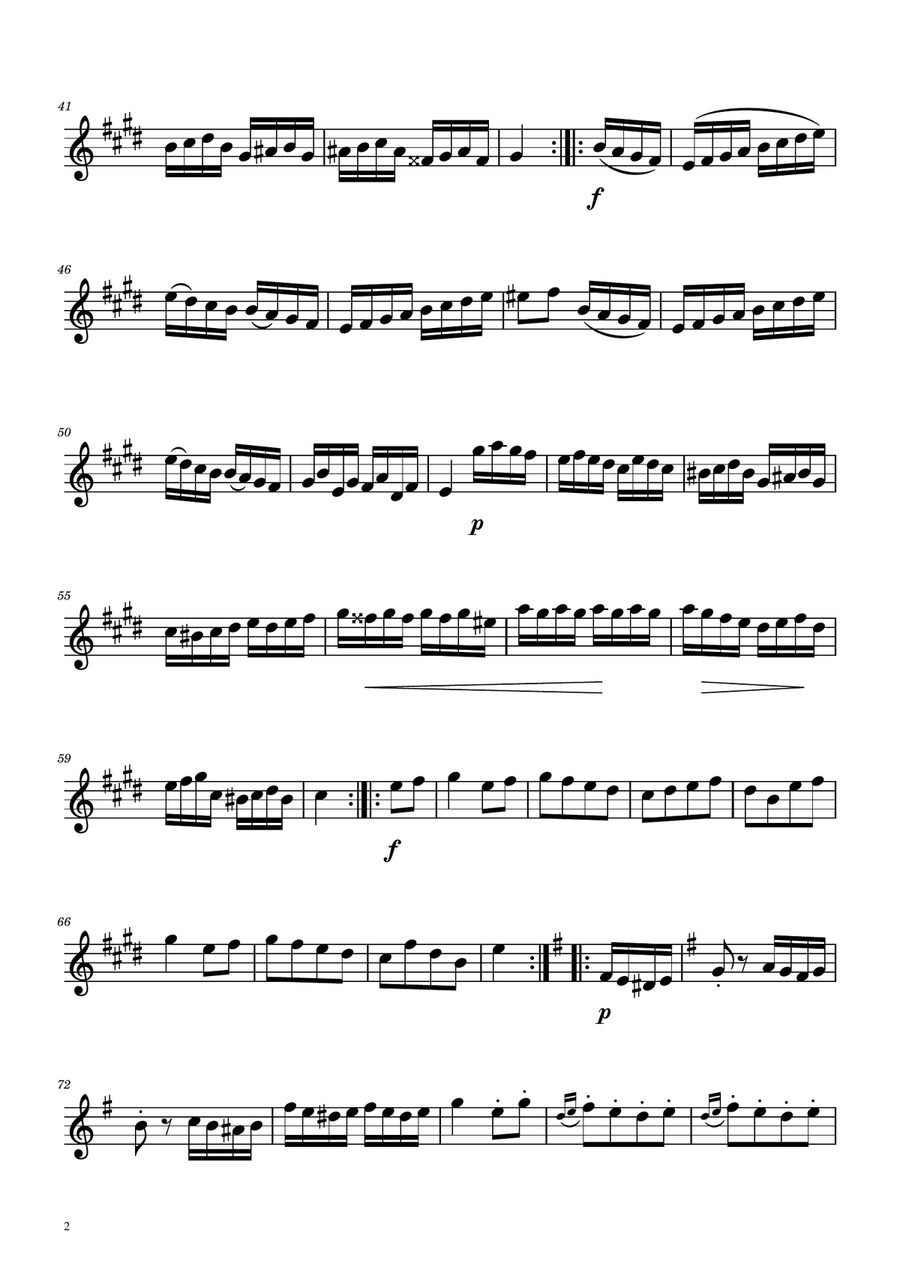 Turkish March - French Horn Solo Horn Solo scores gallery preview page 2