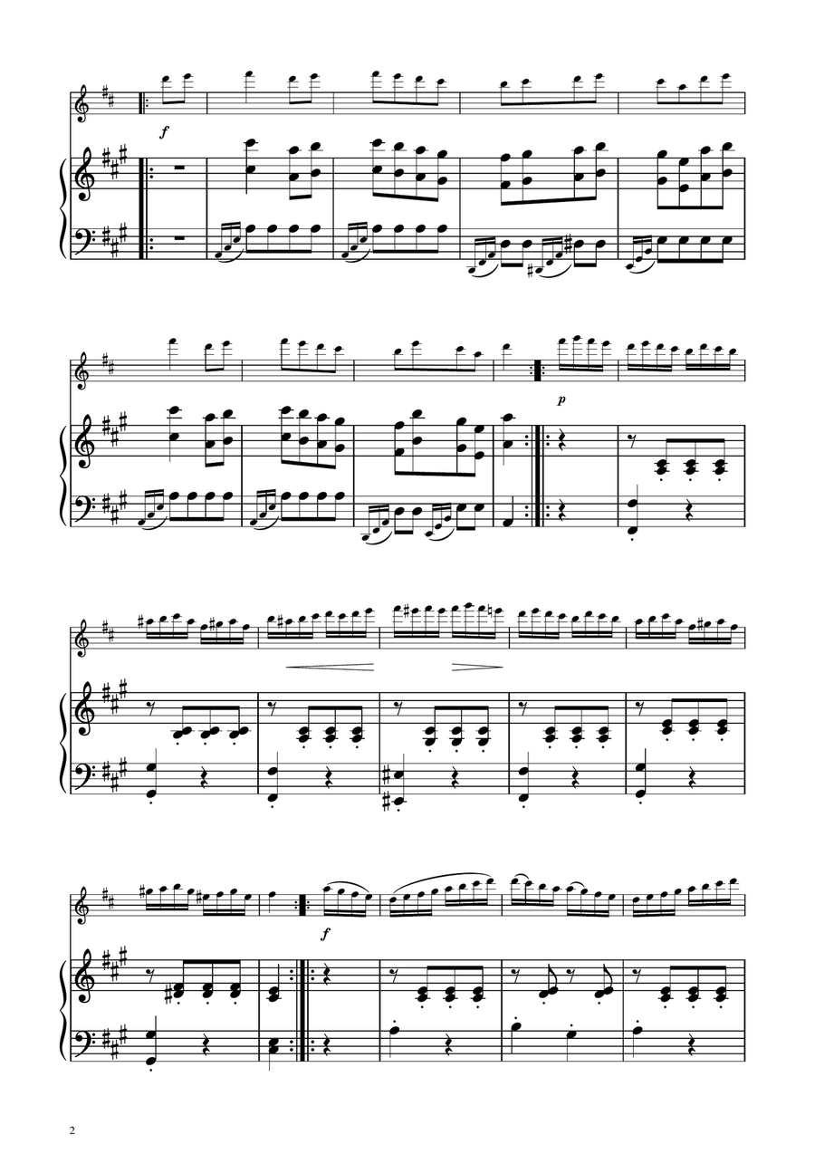 Turkish March - Alto Flute Solo w/ Piano Flute Solo scores gallery preview page 2